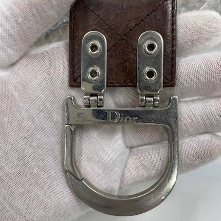 Dior Flight Medium Brown Shearling Leather Shoulder Bag