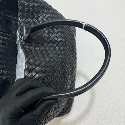 Sold Bottega Veneta Cabat Small Intreccio Leather Tote Bag Black