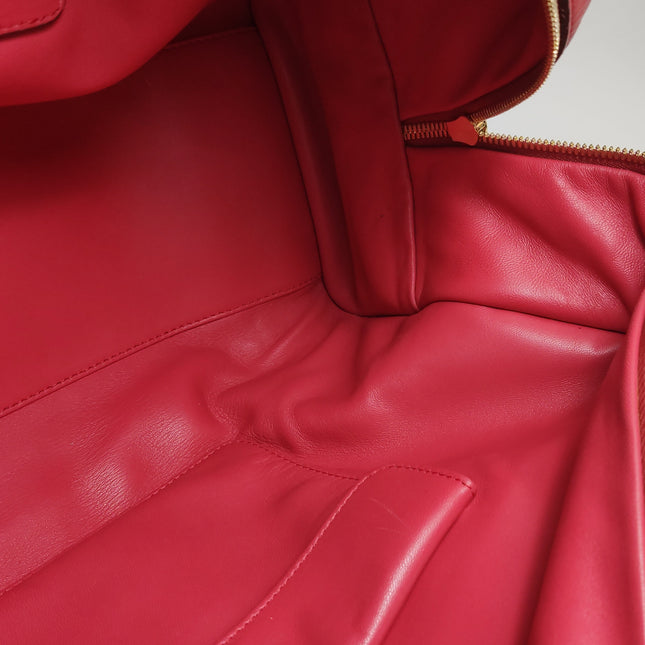 Loewe Amazona 36 Medium Red Leather Snail Lock Gold-tone Hardware