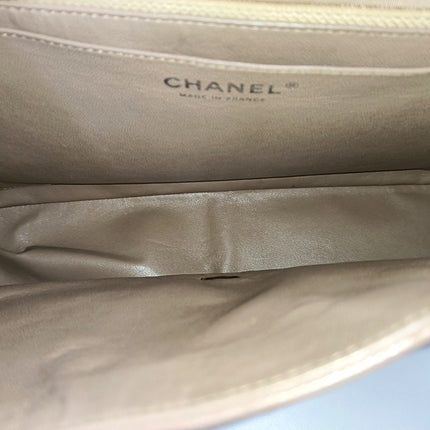 Chanel Classic Flap Jumbo 2009 Coffee Brown Caviar Leather Single Flap Silver Hardware