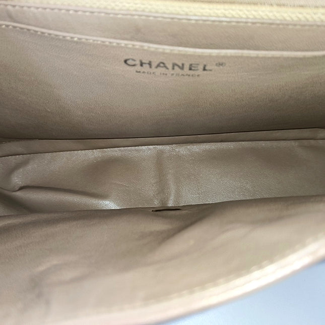 Chanel Classic Flap Jumbo 2009 Coffee Brown Caviar Leather Single Flap Silver Hardware