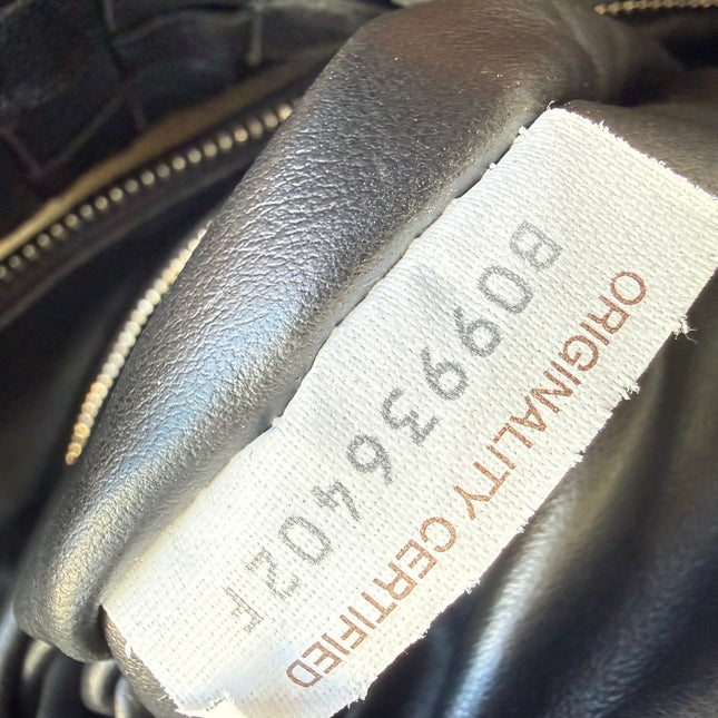 Bottega Veneta Jodie Small Black Lambskin Leather Silver Hardware