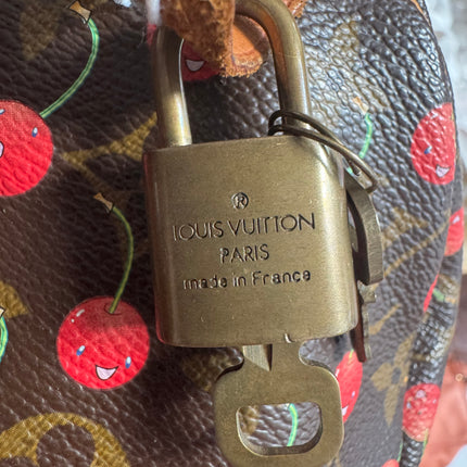 Sac bandoulière Louis Vuitton x Takashi Murakami Speedy 25 Cerises en Monogram
