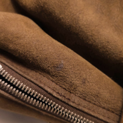 Dior Flight Medium Brown Shearling Leather Shoulder Bag