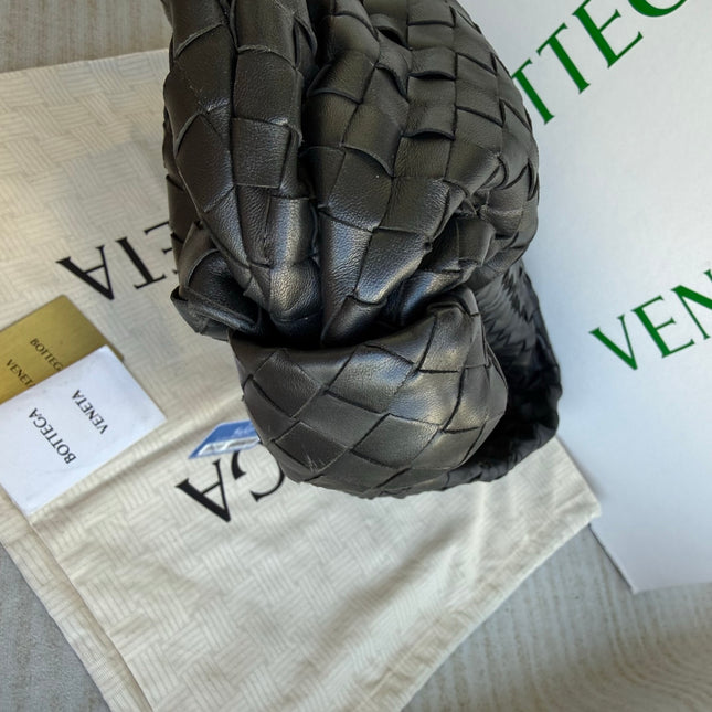 Bottega Veneta Jodie Small Black Lambskin Leather Silver Hardware
