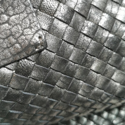 Bottega Veneta Cabat Large Intreccio Leather Tote Bag Metallic 40cm