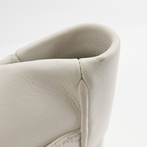 Sold Dior Cannage Leather Tote Bag White 2005 with Silver Hardware