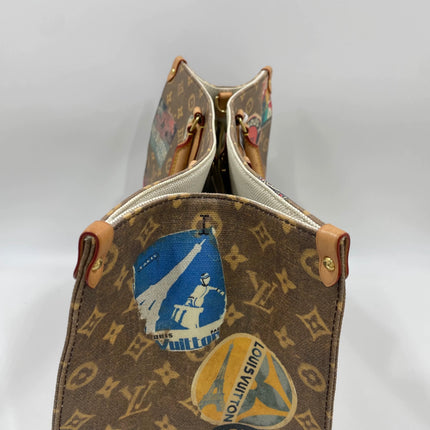 Louis Vuitton Voyage OnTheGo Large Brown Monogram Crossbody Tote Flight Mode