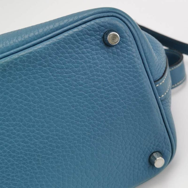 Hermes Picotin 18 Clemence Taurillon Leather Blue Jean 2015
