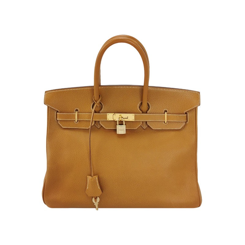 Hermes Birkin 35 Gold Calfskin Leather Gold Hardware 1999-Luxbags