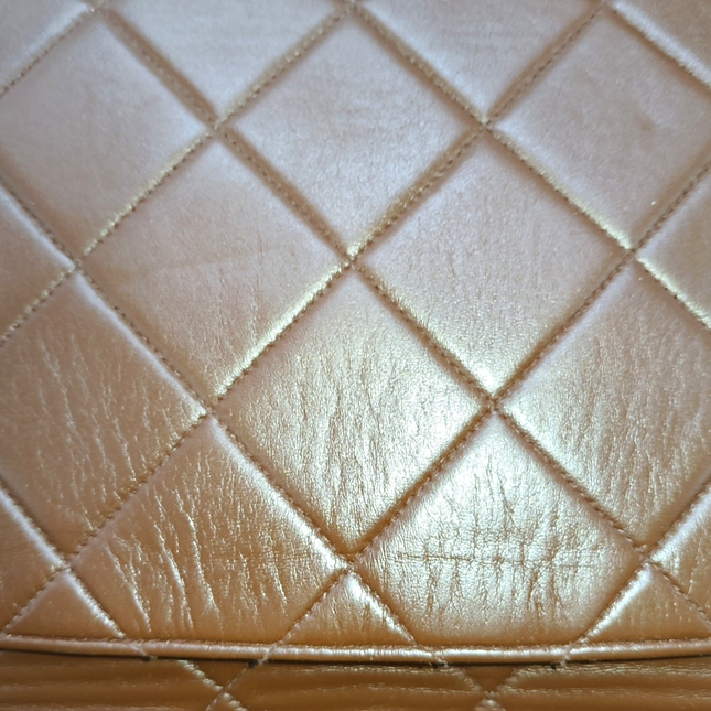 Chanel Vintage Quilted Flap Crossbody Messenger Bag Deep Burgundy Brown