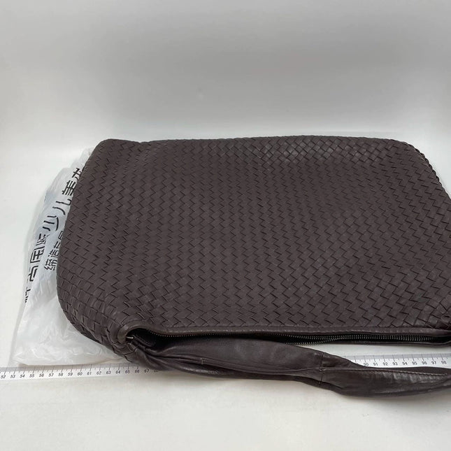 Sold Bottega Veneta Hobo Bag Large Dark Chocolate Brown Lambskin leather 51cm