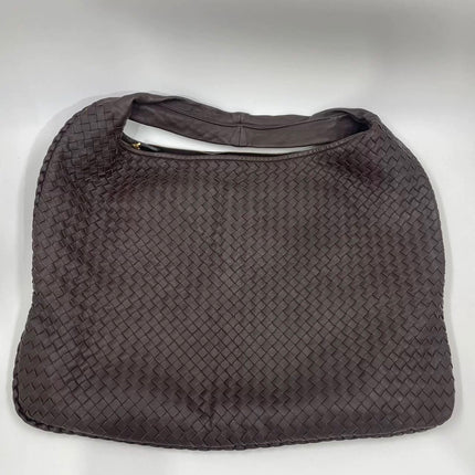 Bottega Veneta Veneta Hobo Maxi Dark Brown Lambskin Leather 52cm