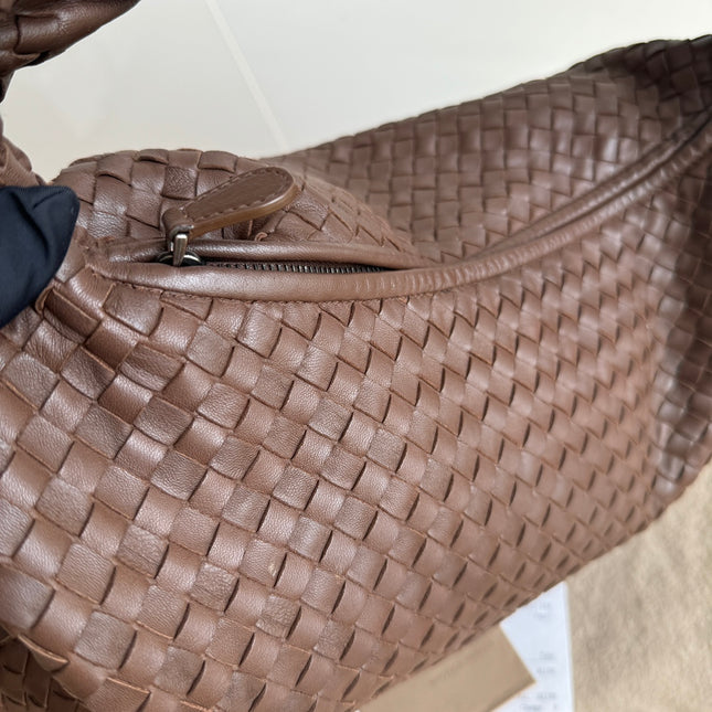 Bottega Veneta Hobo Bag Large Milk Chocolate Brown Lambskin leather 47cm