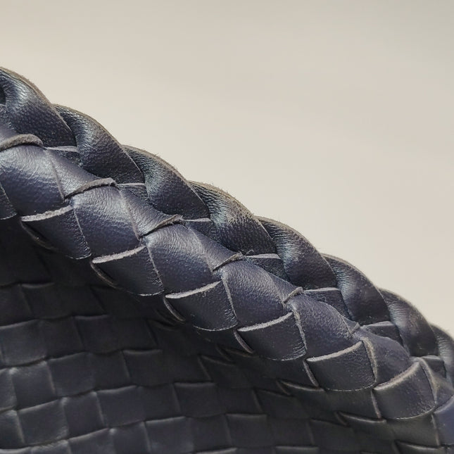 Bottega Veneta Veneta Hobo Midnight Dark Navy Intrecciato Leather Bag 40cm