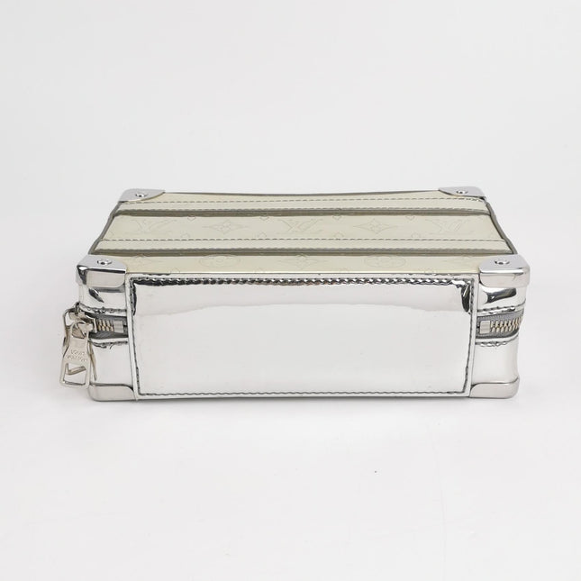 Louis Vuitton Soft Trunk Silver Patent Leather Monogram Crossbody Bag