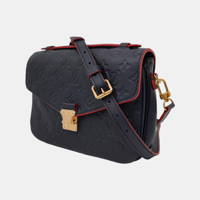 Louis Vuitton Pochette Métis Monogram Empreinte Leather Navy