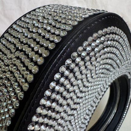 Coperni Crystal-embellished Mini Swipe Bag Black