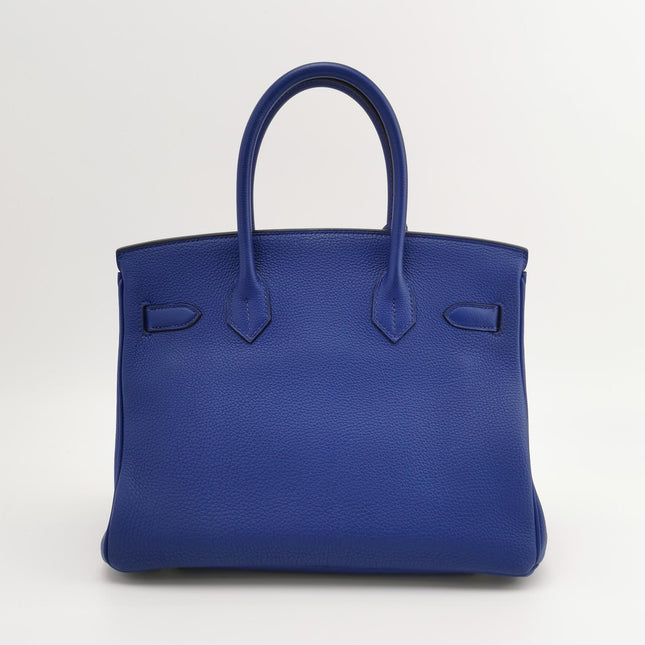 Hermes Birkin 30 Togo 71 Bleu France  Calfskin Gold Hardware 2014