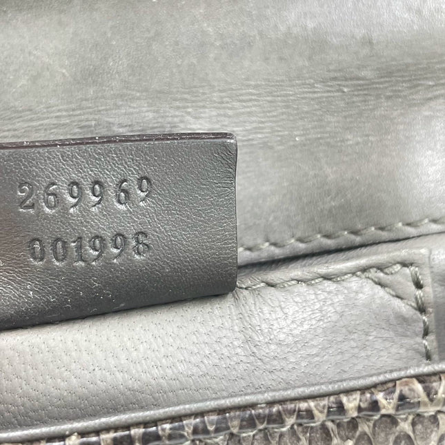 Sold Gucci Bamboo 1947 Night Mini Python Evening Bag with Chain
