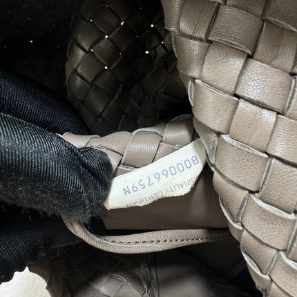 Sold Bottega Veneta Cabat Large Intreccio Leather Tote Bag Grey 40-43cm