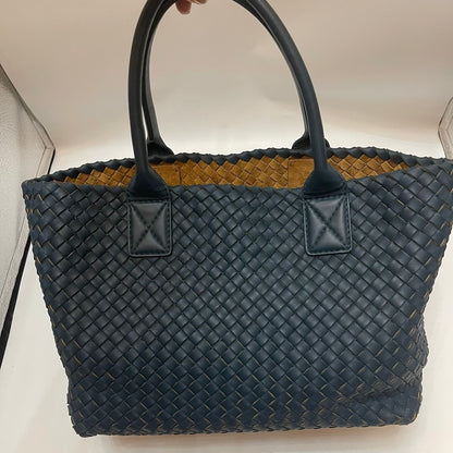 Bottega Veneta Cabat Tote Small/Medium Intreccio Blue Green Leather and Suede Lining 32cm