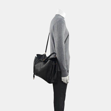 Balenciaga Rodeo Large Black Calfskin Leather Two Way Bag