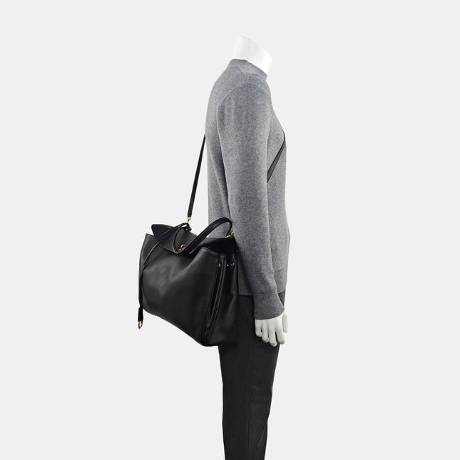Balenciaga Rodeo Large Black Calfskin Leather Two Way Bag