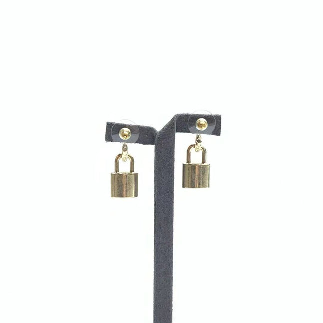 Chanel Padlock Gold-tone Earrings