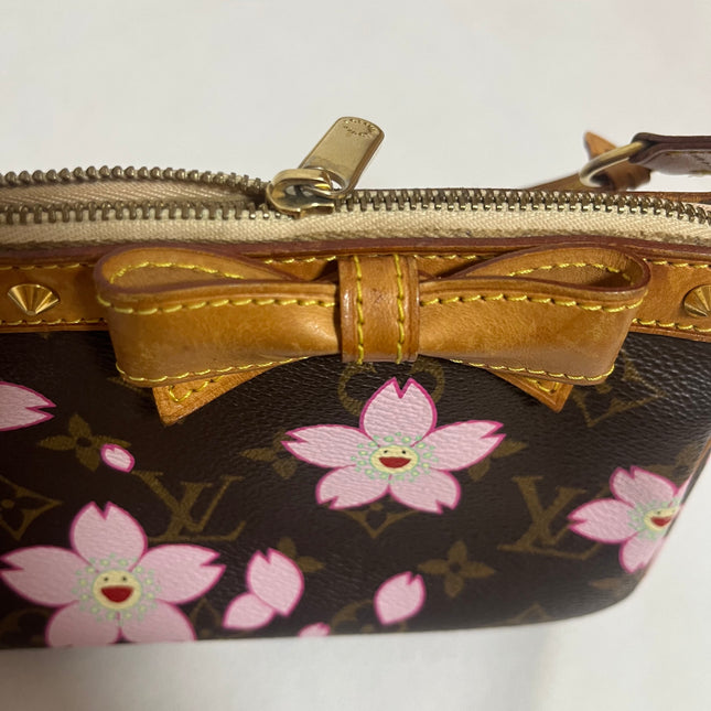 Louis Vuitton x Takashi Murakami Cherry Blossom Pochette Accessoire Brown Monogram