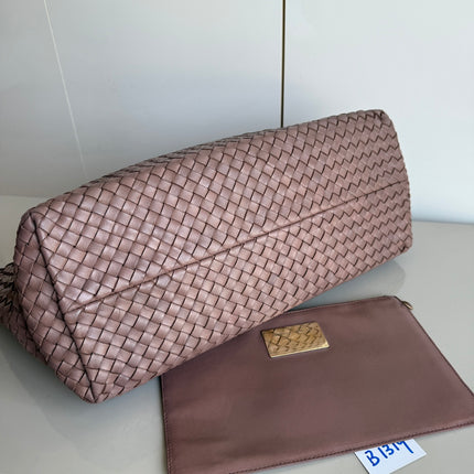 Sold Bottega Veneta Cabat Large Intreccio Leather Tote Bag Pink 42cm