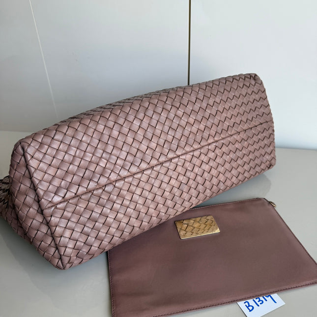 Sold Bottega Veneta Cabat Large Intreccio Leather Tote Bag Pink 42cm