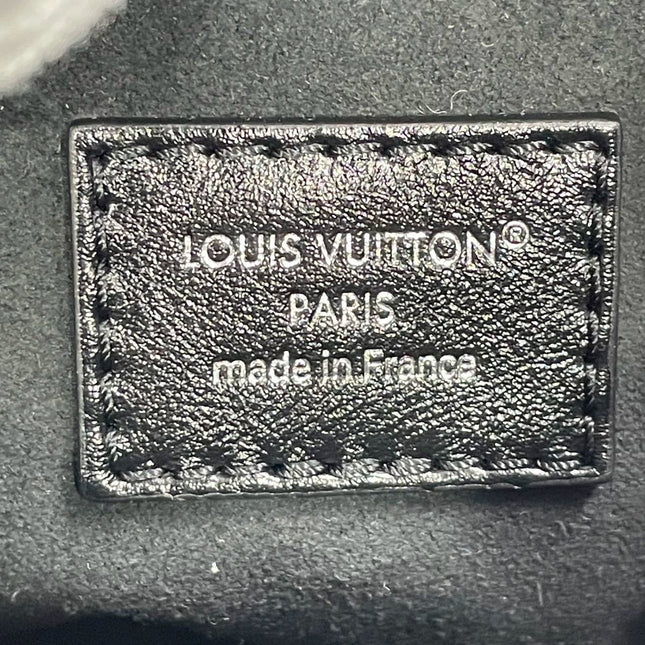 Louis Vuitton CarryAll Cargo Vibe PM Small Lambskin Leather So Black Shoulder Bag