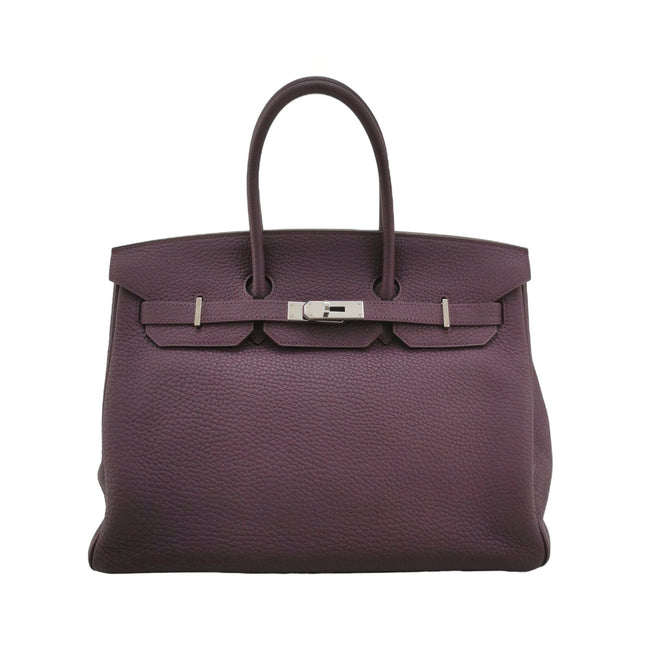 Hermès Birkin 35 Torillon Clemence Leather N5 Cassis Violet Palladium Hardware 2011-Luxbags
