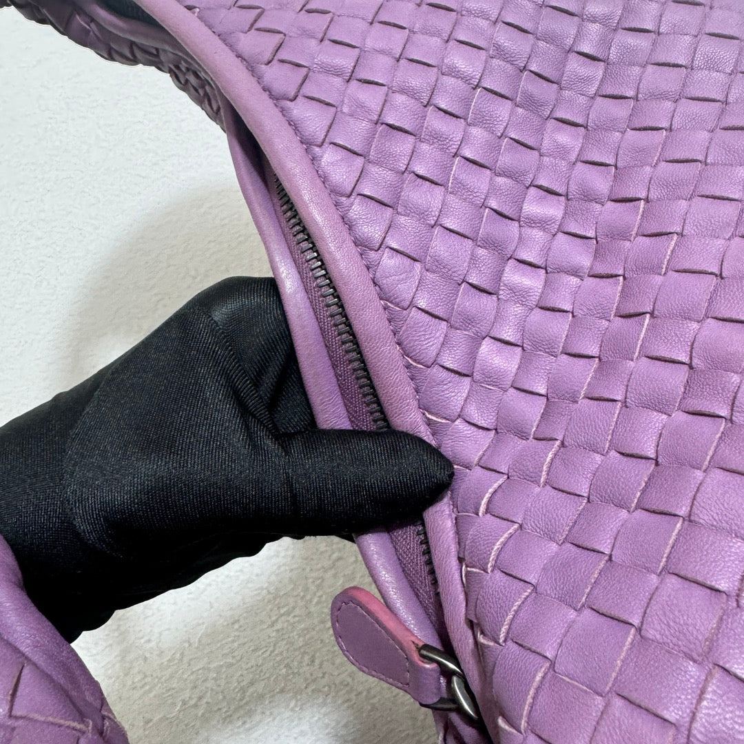 Bottega Veneta Hobo Bag Lambskin leather Lilac Lavender Purple Medium 47cm