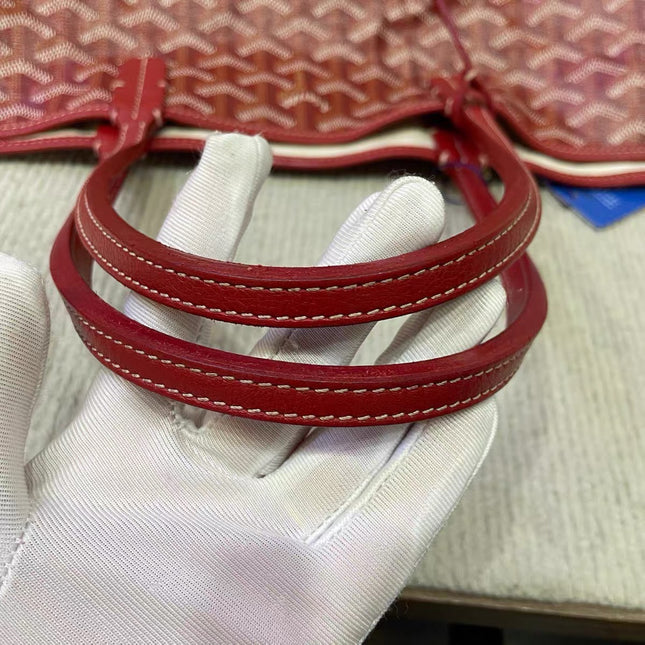 Goyard Saint Louis PM Tote Medium Red Goyardine 2017