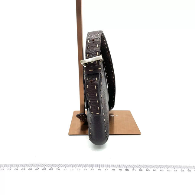 Fendi Baguette Selleria Calfskin Leather Brown Shoulder Bag