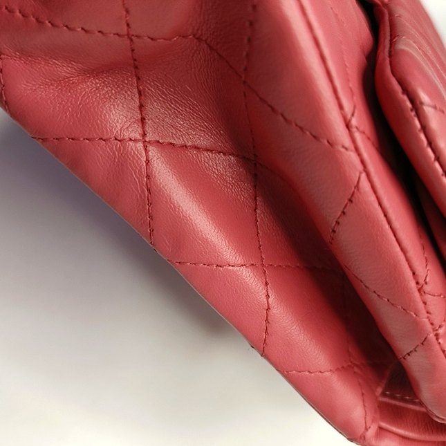 Chanel Timeless Classic Flap Medium Pink Lambskin Leather Gold Hardware