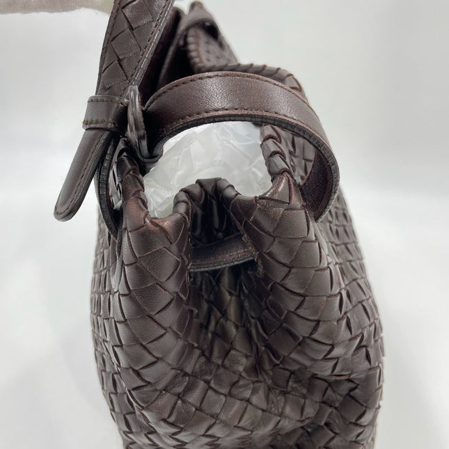 Bottega Veneta Garda Dark Brown Intrecciato Nappa Leather Large 33cm