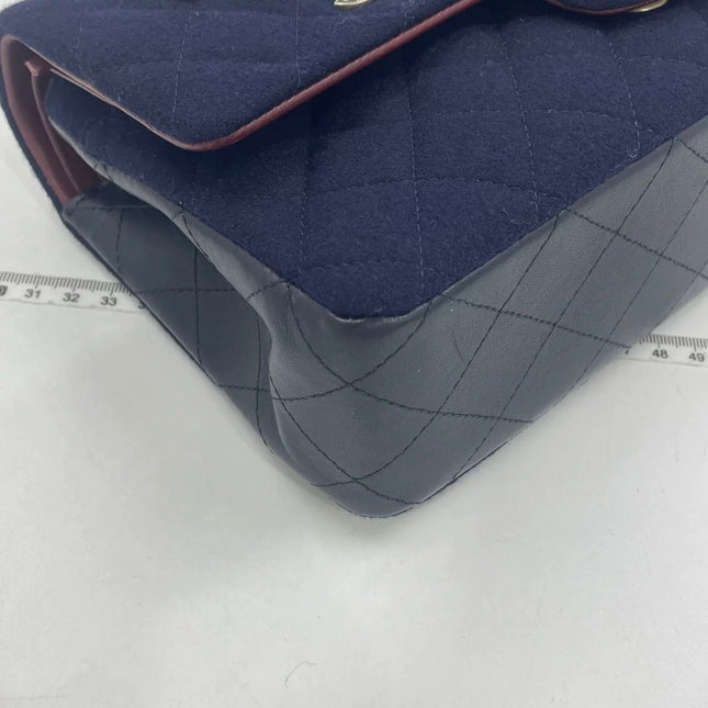 Chanel Medium Classic Double Flap Bag Métiers d'Art Paris-Hamburg 2018 Wool Nautical Charms