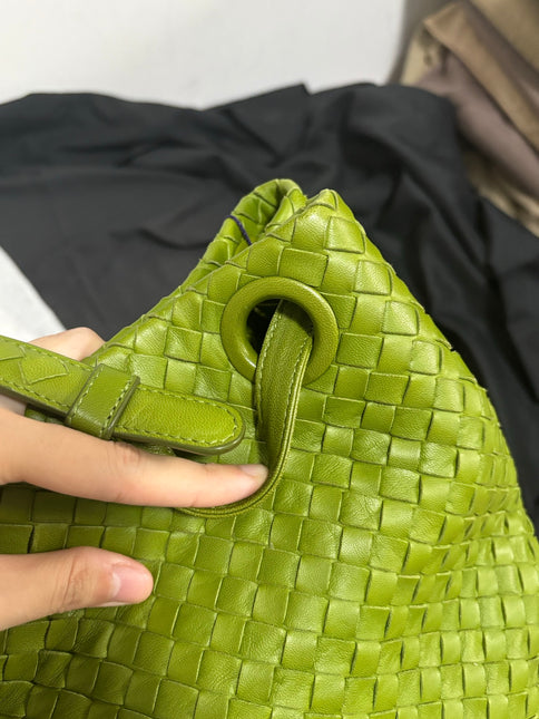 Bottega Veneta Garda Avocado Green Intrecciato Nappa Leather Large 33cm