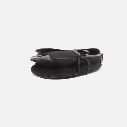 Sold Dior Saddle Vintage So Black Fabric and Patent Leather Shoulder Bag
