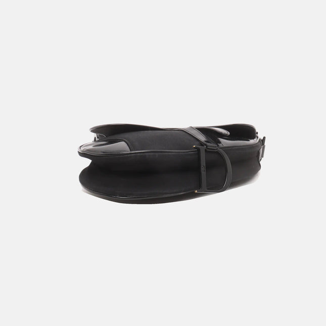 Sold Dior Saddle Vintage So Black Fabric and Patent Leather Shoulder Bag