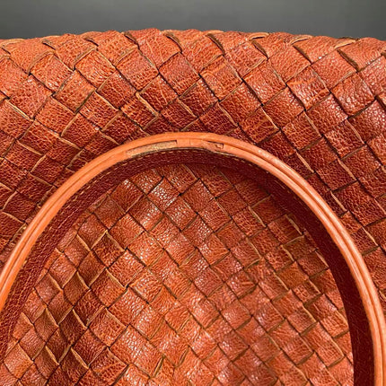 Bottega Veneta Cabat Tote Burnt Metallic Orange Intrecciato Leather 40cm
