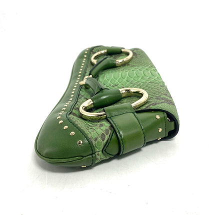 Sold Gucci Horsebit 1955 Green Crocodile Skin Shoulder Bag Large