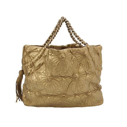 Chanel Paris Venice Ca D’Oro Large Gold Leather Tote with Engraving-Luxbags
