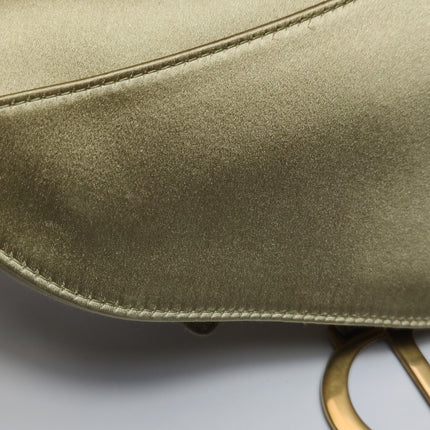 Dior Saddle Mini Silk Handbag Light Gold with crystals