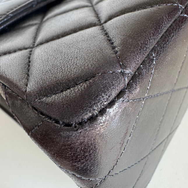 Chanel Double Sided Small Classic Flap Black Lambskin Leather 24k Gold Hardware, 1996-1997