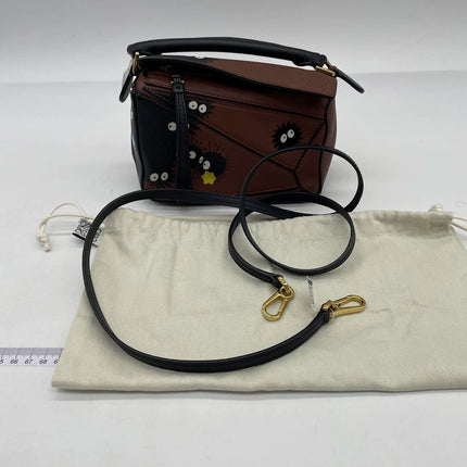 Loewe x Studio Ghibli Collection Susuwatari Mini Puzzle Brown Crossbody Bag
