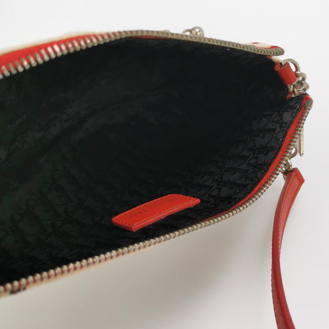 Dior Saddle Mini Classic Hardcore by John Galliano White Canvas Silver Hardware